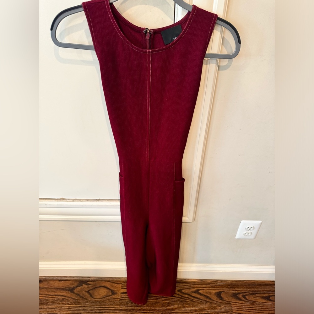 Wine anthropologist wine colored jumpsuit size small